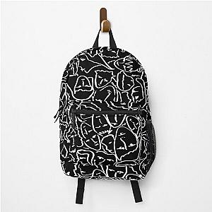 Call Me By Your Name  Elios Shirt Faces in White Outlines on Black CMBYN Backpack