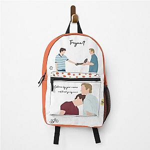 Call Me By Your Name pattern with movie quotes Backpack