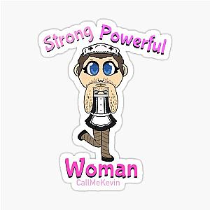 Call Me Kevin Strong Woman Maid Costume Sticker
