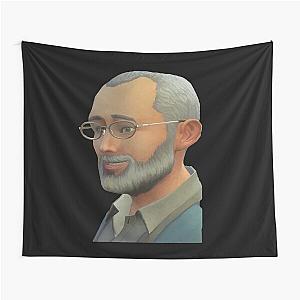 Call Me Kevin - Dear Leader Jim Pickens With Black Background Tapestry