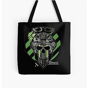 Call of Duty Modern Warfare 2 Ghost Head Portrait All Over Print Tote Bag