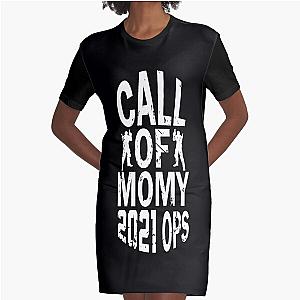 Funny 2021 call of momy Graphic T-Shirt Dress