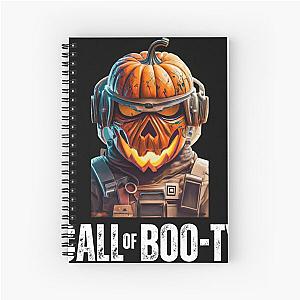 Call of Boo-ty: Halloween Pumpkin Warrior, Ideal Present for Battle Game Lovers and Duty Enthusiasts Spiral Notebook