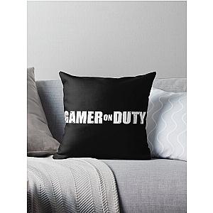 Gamer on Duty Throw Pillow