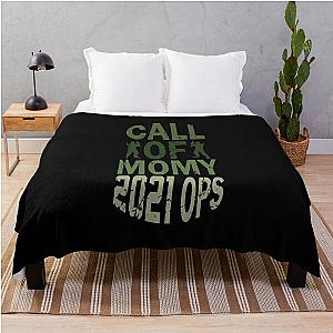 Funny 2021 call of momy Throw Blanket