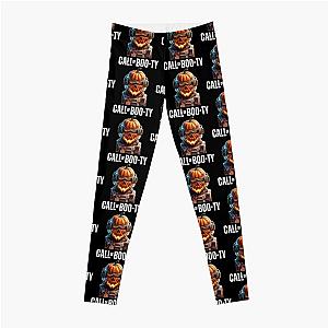 Call of Boo-ty: Halloween Pumpkin Warrior, Ideal Present for Battle Game Lovers and Duty Enthusiasts Leggings