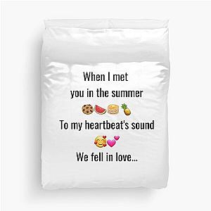 When I met you in the summer calvin harris summer Duvet Cover