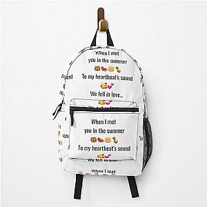 When I met you in the summer calvin harris summer Backpack