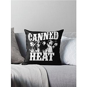 Canned Heat white vintage Throw Pillow