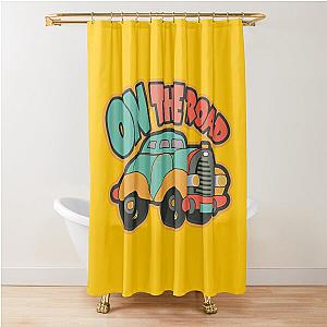 On the Road (again) - Canned Heat, traveler, Classic Cars Shower Curtain