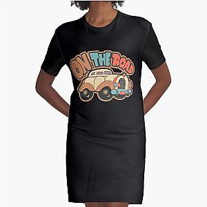 On the Road (again) - Canned Heat, traveler, Classic Cars Graphic T-Shirt Dress