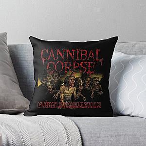 merch shirt  tour cannibal corpse album covers merch Throw Pillow 