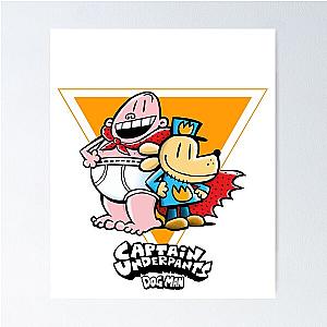 Captain Underpants and Dog Man T-Shirt: Unleash the Adventures Poster