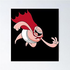 Mens Womens Captain Underpants Hand Poster