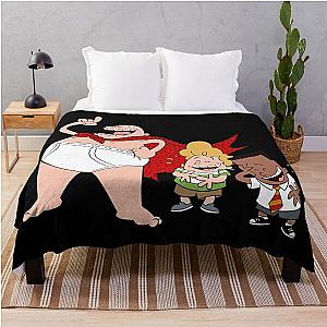 captain underpants cartoon Throw Blanket