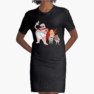 captain underpants cartoon Graphic T-Shirt Dress