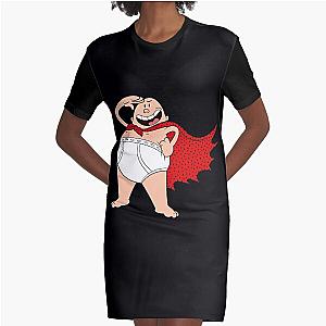 Men Women Trala Laa Captain Underpants Graphic T-Shirt Dress