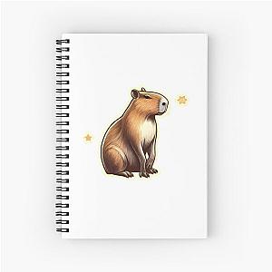 Capybara with starts Spiral Notebook