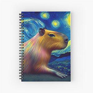 Capybara Art 6 - Capybara Lovers Spiral Notebook