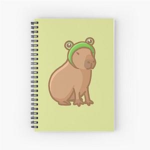 Coco the Capybara Frog Hat Spiral Notebook