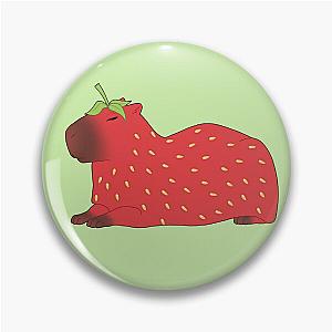 Strawberry Capybara Pin