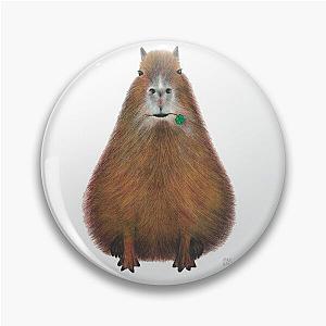 Capybara high quality, hand made illustration Pin