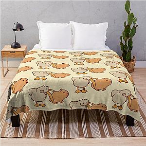 Pelican and capybara very cute Throw Blanket