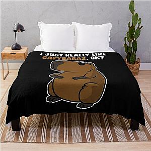 I Just Really Like Capybaras OK ? Cute Toddlers Kids product Throw Blanket