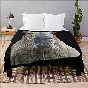 The Capybara Granddad Throw Blanket