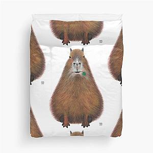 Capybara high quality, hand made illustration Duvet Cover