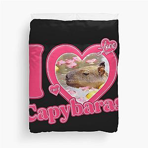 i love capybaras Duvet Cover