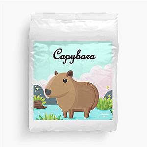 Peaceful Capybara Duvet Cover