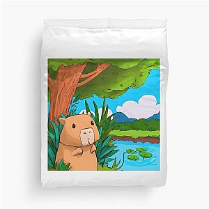 Cartoon Capybara Duvet Cover