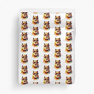 Watercolor Capybara Wearing Sunglasses Duvet Cover