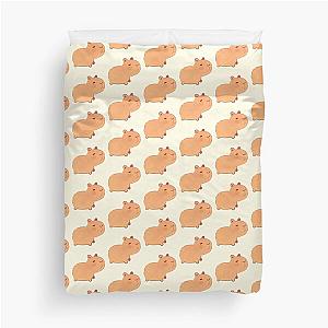 Chubby Capybara illustration  Duvet Cover