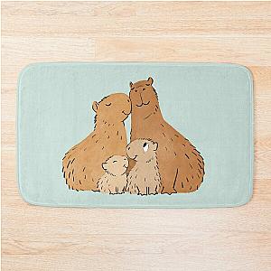 Capybara family Bath Mat