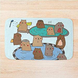 Having a capybara ol' time  Bath Mat