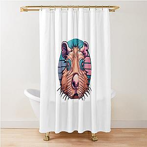 Trippy Capybara Shower Curtain