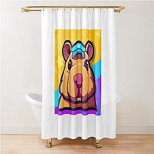 Cop Capybara Shower Curtain