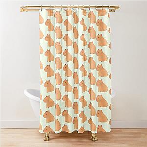 Capybara art Shower Curtain