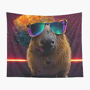 Ok I Pull Up Capybara With Sunglasses Tapestry