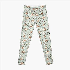 Guinea pig and capybara Tea Party Pattern, Bubu and Moonch  Leggings