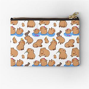 Capybara Pattern Zipper Pouch