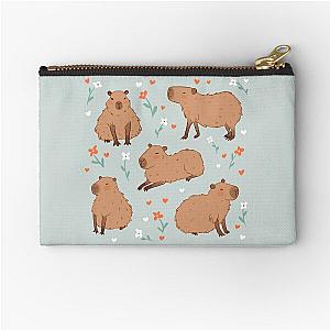 Capybara cute pattern - cartoon capybara illustration pack Zipper Pouch