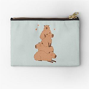 Capybara stack!  Zipper Pouch