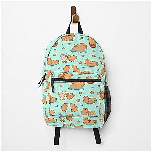 Cute capybara art, illustration seamless pattern Backpack