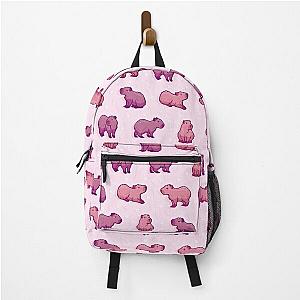 Capybara 2 pink Backpack