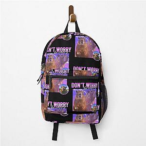 Capybara Retro Be Cappy Dont Worry Funny Backpack