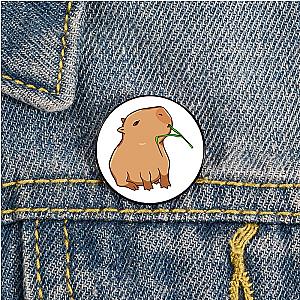 Capybara with a leaf Pin