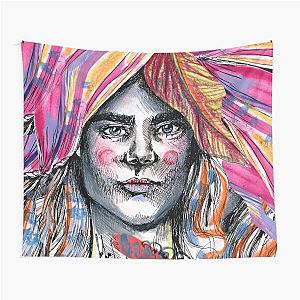 Cara Delevingne Illustration Tapestry